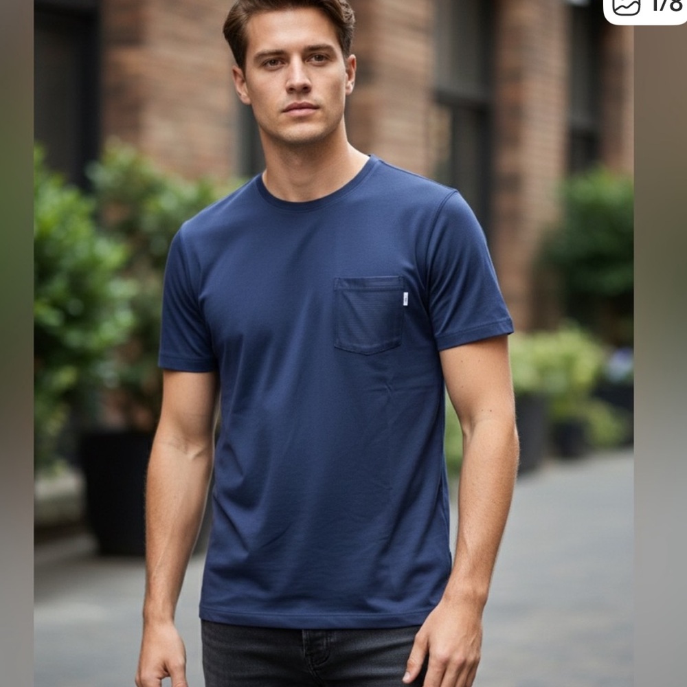 Vuori Tradewind Performance Tee In Blue